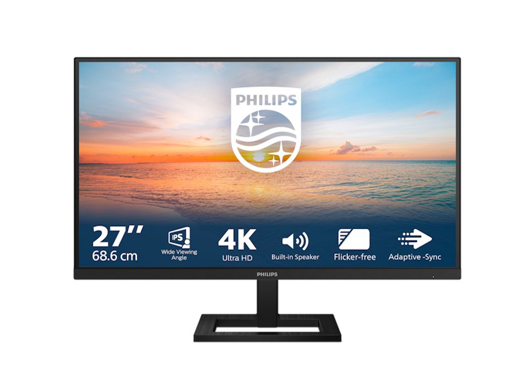 Monitor PHILIPS 27E1N1800AE/00 27"/IPS/3840x2160 /60Hz/4ms GtG/HDMIx2,DP/Visina/VESA/zvucnici/crna - Slika 1